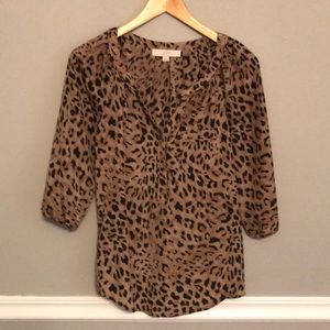 LOFT leopard print blouse